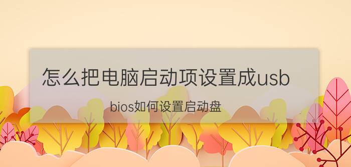 怎么把电脑启动项设置成usb bios如何设置启动盘？